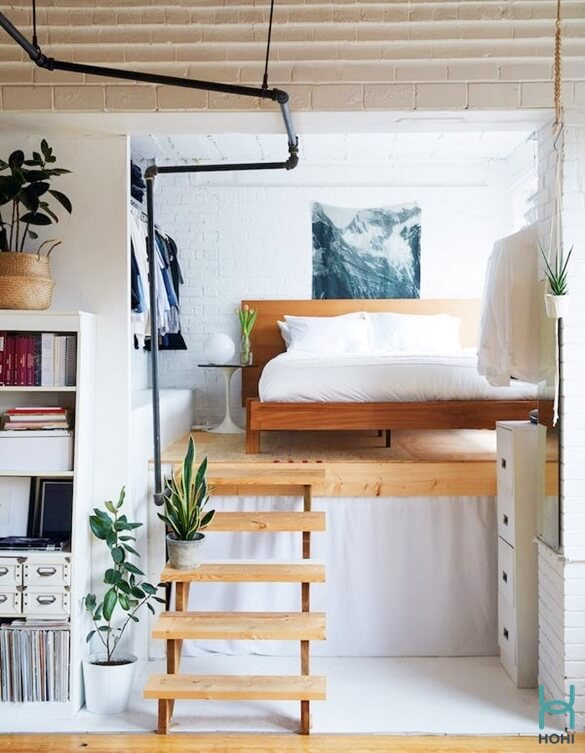 tự trang trí phòng ngủ đơn giản mà đẹp với cây xanh