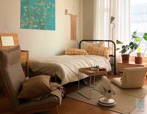 decor phòng ngủ đơn giản phong cách hàn quốc