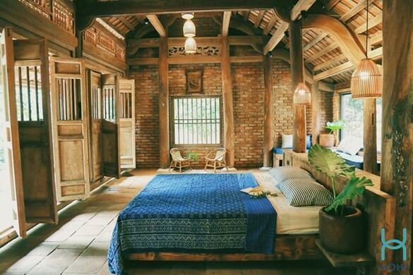 phòng ngủ gỗ xưa