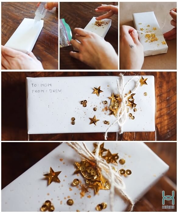 Các cách gói quà đơn giản mà đẹp hình ngôi sao handmade tặng bạn trai.