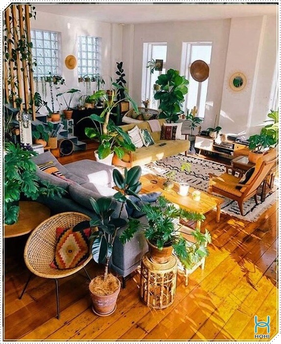 phong cách vườn nhiệt đới đơn giản mà đẹp cho chung cư, nhà phố.